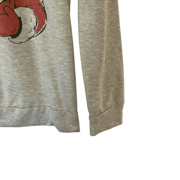 White Claws Sweatshirt "Santa Claws" Gray Crew Neck Long Sleeve Women's Sz Small - Picture 4 of 8